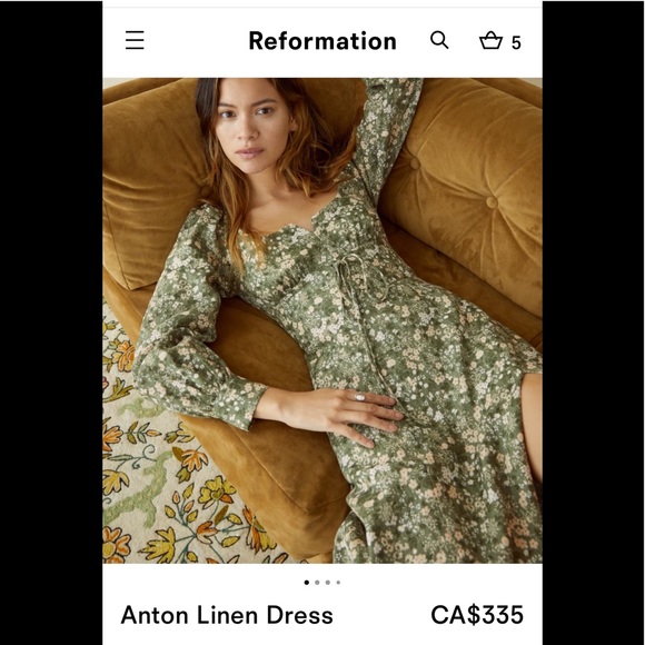 Reformation  Anton Linen Dress   100% linen  size 6 - Picture 2 of 10